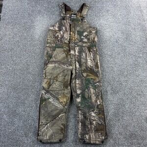 Berne Camo Overalls Youth Size Small Realtree Camo Bib Adjustable Insulated